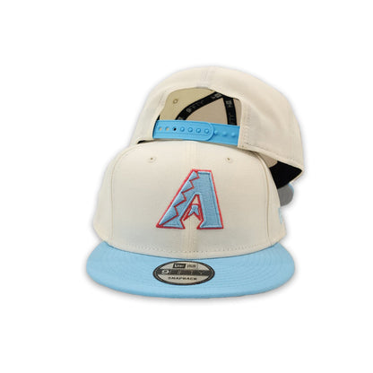 Off White Arizona Diamodbacks Sky Blue Visor Gray Bottom Color Pack New Era 9Fifty Snapback