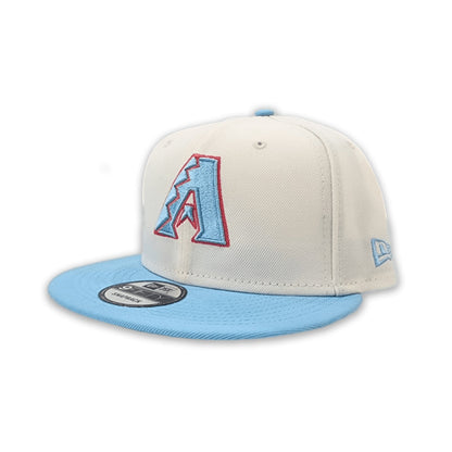 Off White Arizona Diamodbacks Sky Blue Visor Gray Bottom Color Pack New Era 9Fifty Snapback
