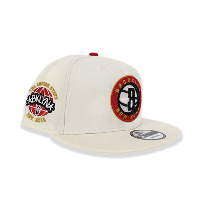 Off White Brooklyn Nets Red Bottom The Empire State Side Patch New Era 9Fifty Snapback