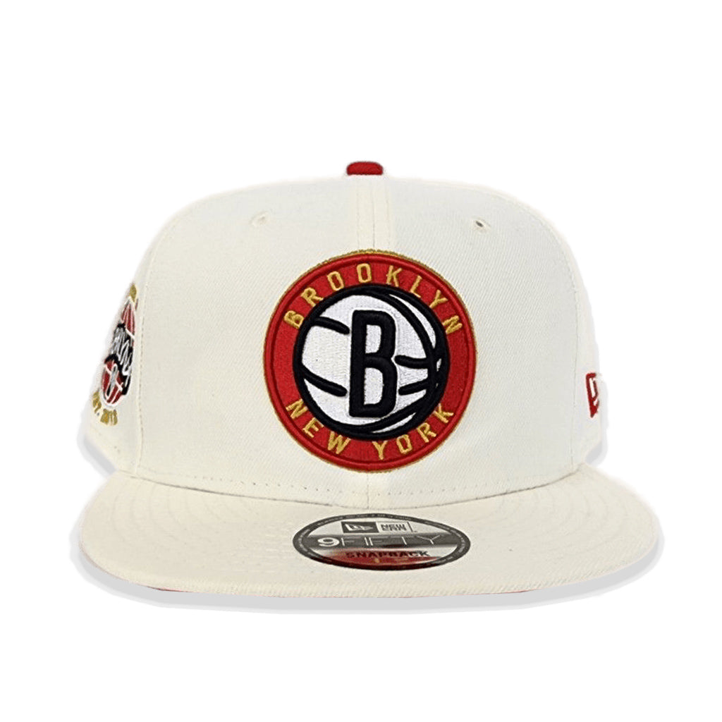 Off White Brooklyn Nets Red Bottom The Empire State Side Patch New Era 9Fifty Snapback