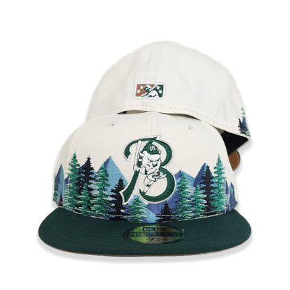 Off White Buffalo Bisons Outdoor Patch Dark Green Visor Toast Bottom 59FIFTY Fitted