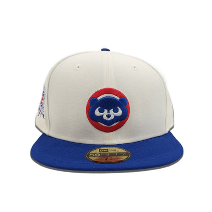 Off White Chicago Cubs Royal Blue Visor Gray Bottom 1990 All Star Game Side Patch New Era 59Fifty Fitted