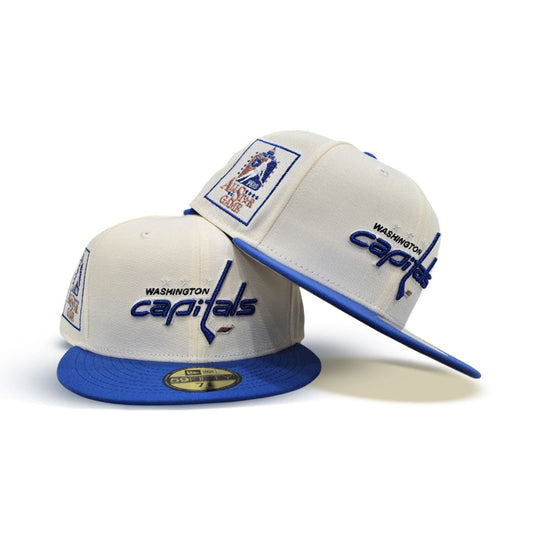 Off White Glow In The Dark Washington Capitals Royal Blue Visor Gray Bottom 1982 All Star Game Side Patch New Era 59Fifty Fitted
