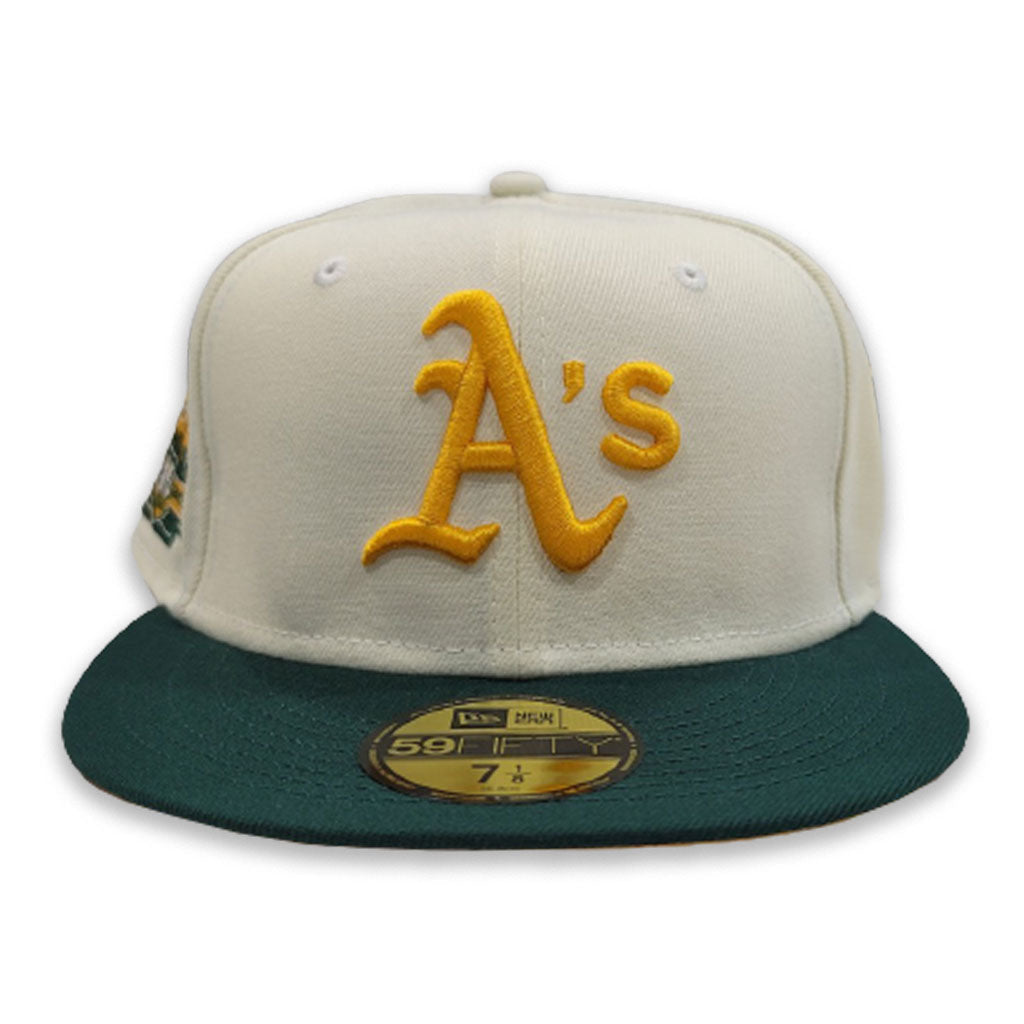 Off White Oakland Athletics Yellow Bottom 40th Anniversary Side Patch New Era 59Fifty Fitted