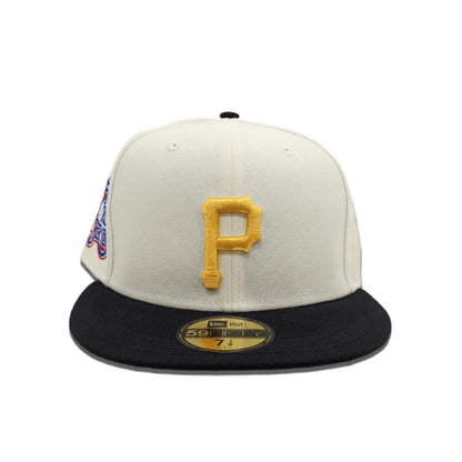 Off White Pittsburgh Pirates Black Visor Gray Bottom 76th World Series Side Patch New Era 59Fifty Fitted