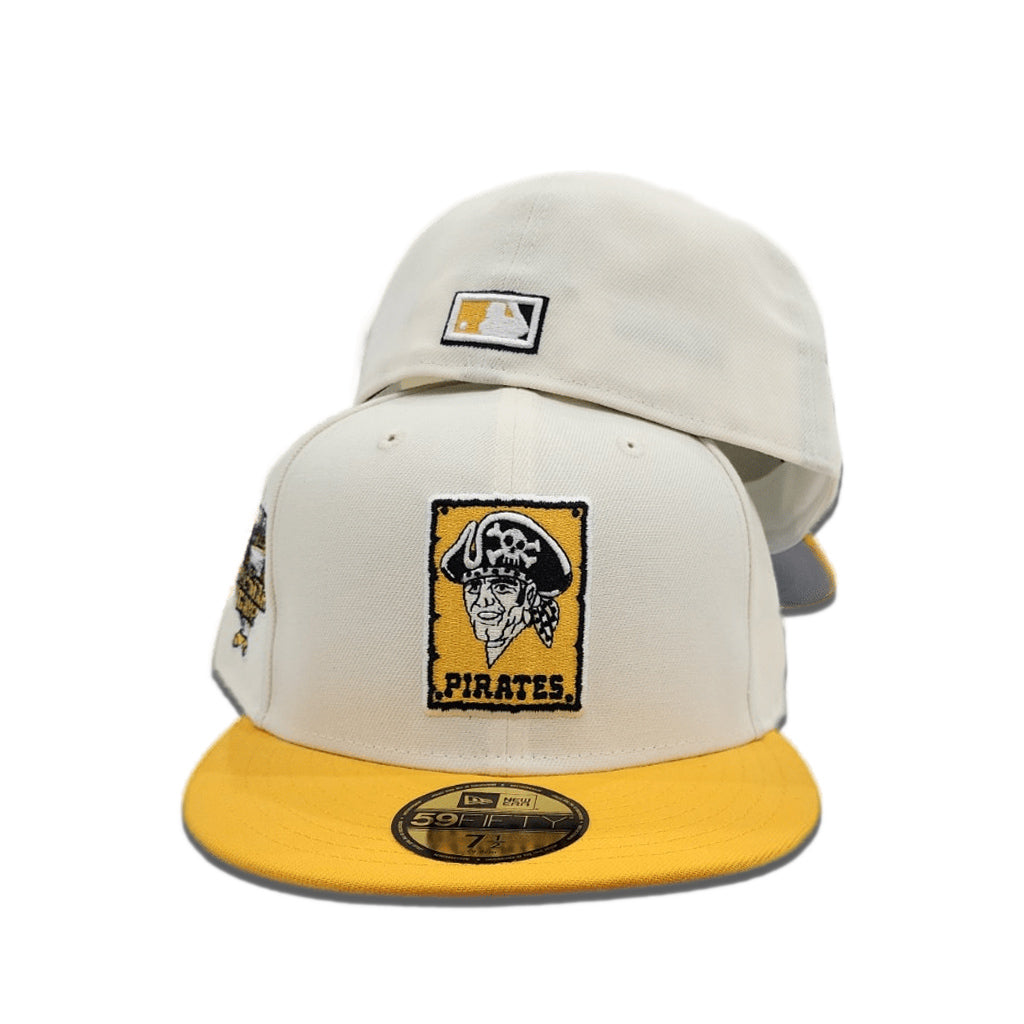 Off White Pittsburgh Pirates Yellow Visor Gray Bottom 2006 All Star Game Side Patch New Era 59Fifty Fitted