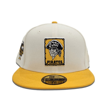 Off White Pittsburgh Pirates Yellow Visor Gray Bottom 2006 All Star Game Side Patch New Era 59Fifty Fitted