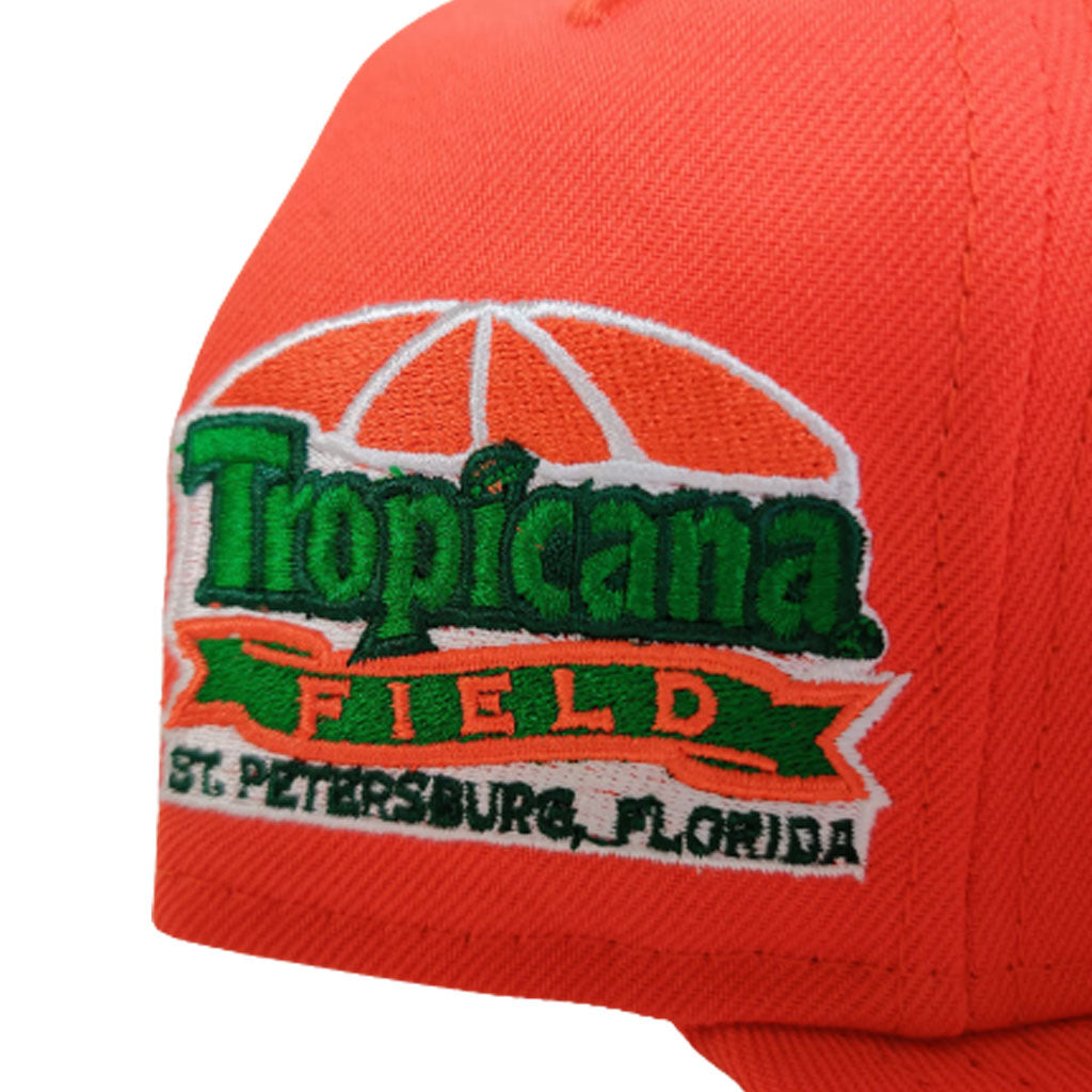 Orange Tampa Bay Rays Green Bottom Tropicana Field Side Patch New Era 59Fifty Fitted