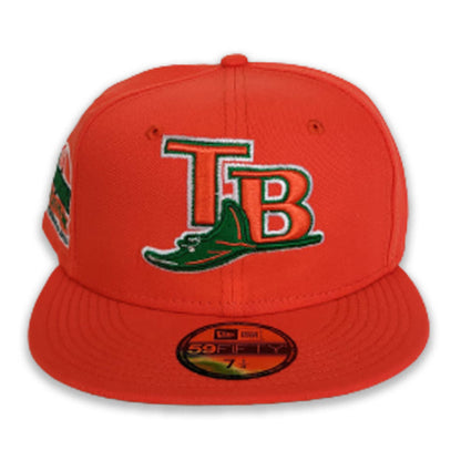 Orange Tampa Bay Rays Green Bottom Tropicana Field Side Patch New Era 59Fifty Fitted