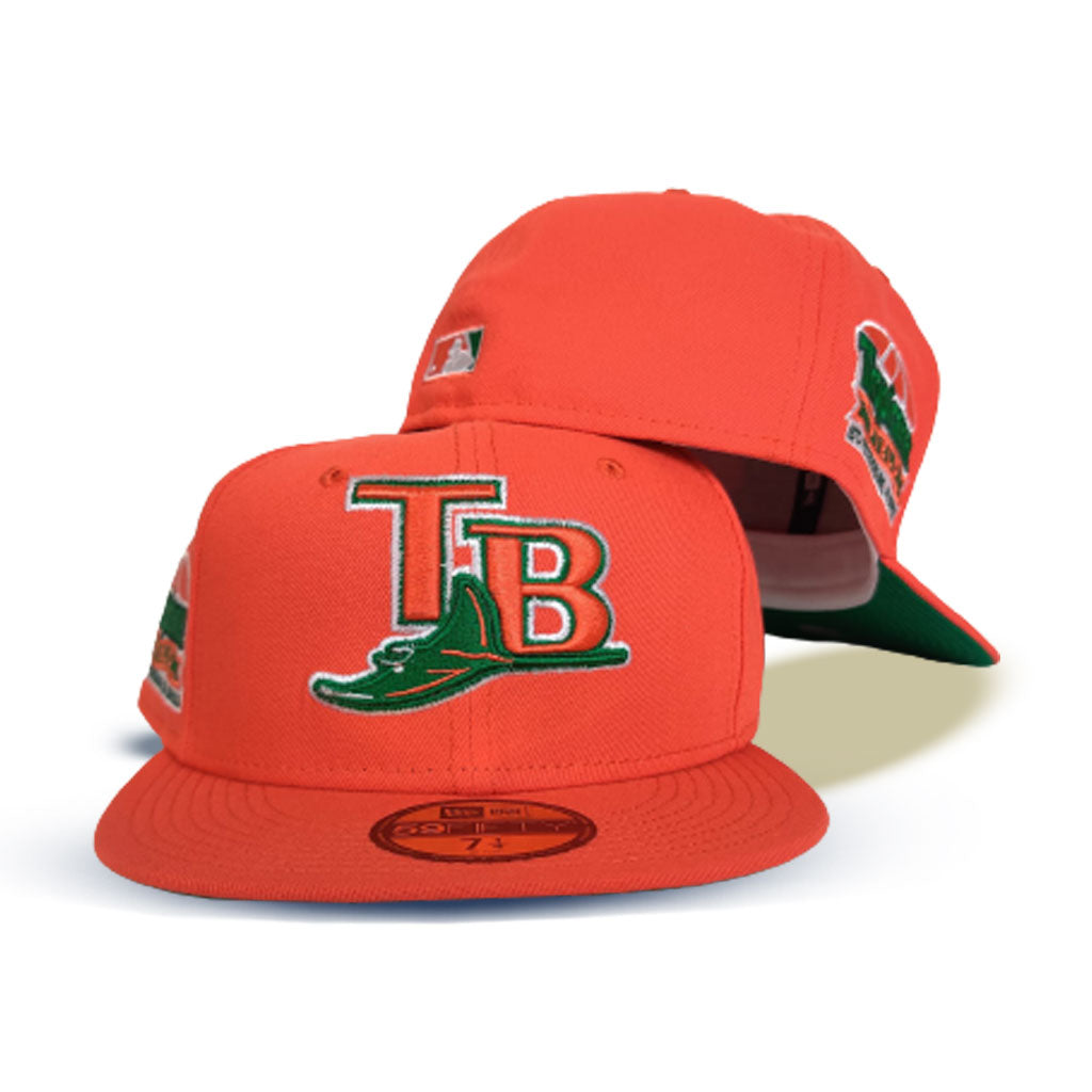 Orange Tampa Bay Rays Green Bottom Tropicana Field Side Patch New Era 59Fifty Fitted