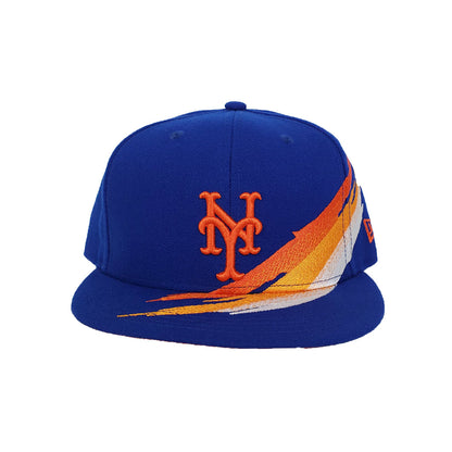 Paint Brushed New York Mets Royal Blue New Era 9Fifty Snapback hat