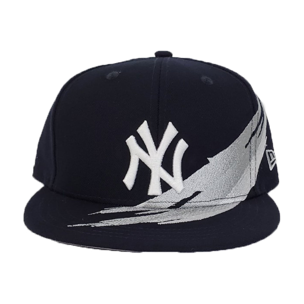 Paint Brushed New York Yankees Navy Blue New Era 9Fifty Snapback hat