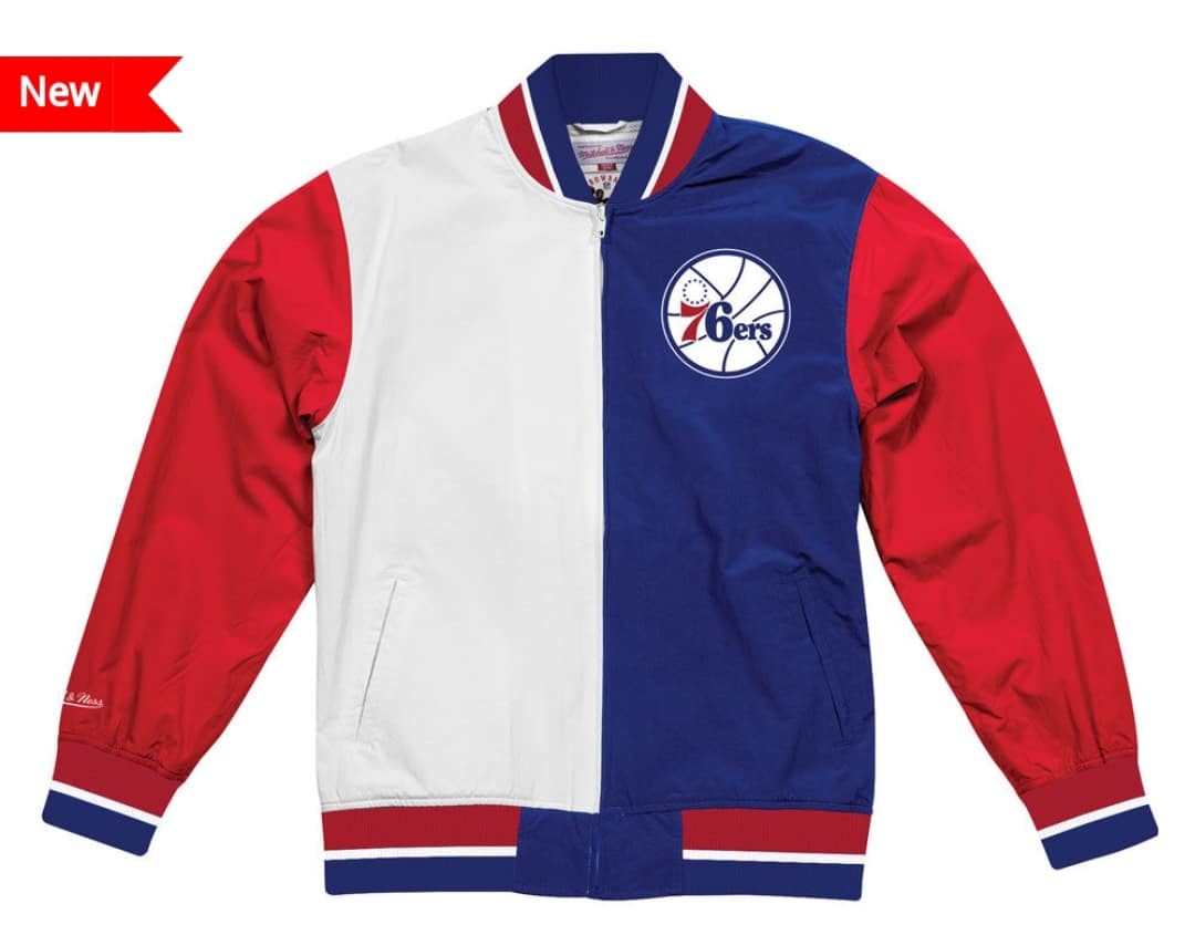 Philadelphia 76ers Mitchell & Ness NBA Men's Team History Warm up Jacket