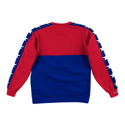 Philadelphia 76ers Mitchell & Ness Scorer Fleece Crew Sweatshirt
