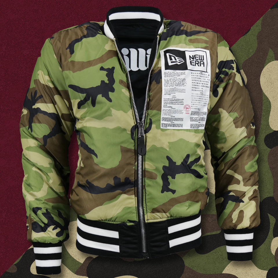 Black Philadelphia Phillies Alpha Industries X New Era Reversible MA-1 Bomber Jacket