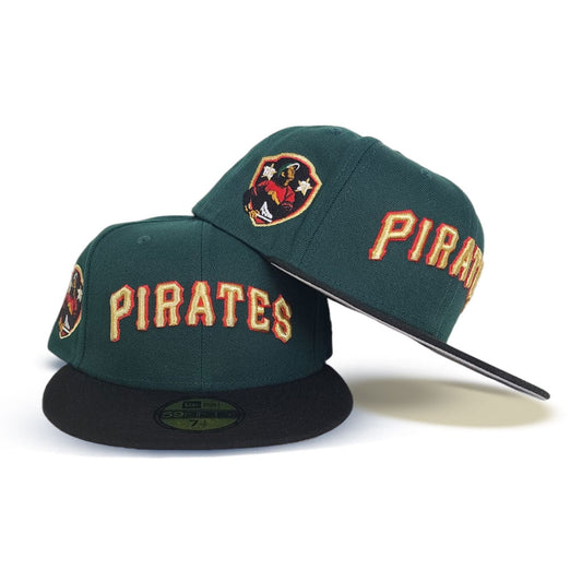Dark Green Pittsburgh Pirates Black Visor Gray Bottom Roberto Clemente #21 Side Patch New Era 59Fifty