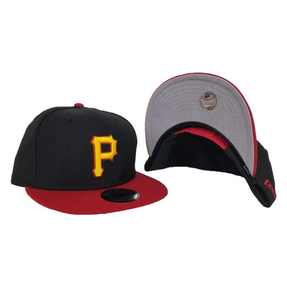 Pittsburgh Pirates Black / Red New Era 9Fifty Snapback