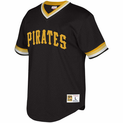 Pittsburgh Pirates Mitchell & Ness Mesh V-Neck Black Jersey
