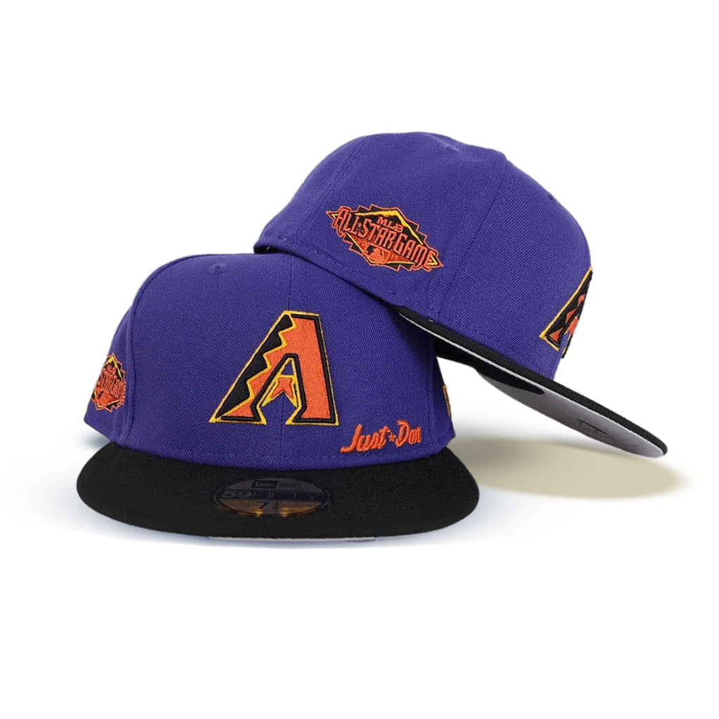 Purple Arizona Diamondbacks Black Visor Gray Bottom 2011 All Star Game Side Patch Just Don New Era 59FIFTY Fitted