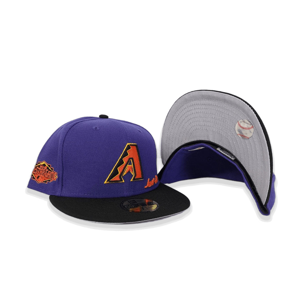 Purple Arizona Diamondbacks Black Visor Gray Bottom 2011 All Star Game Side Patch Just Don New Era 59FIFTY Fitted