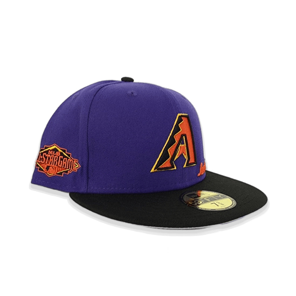 Purple Arizona Diamondbacks Black Visor Gray Bottom 2011 All Star Game Side Patch Just Don New Era 59FIFTY Fitted
