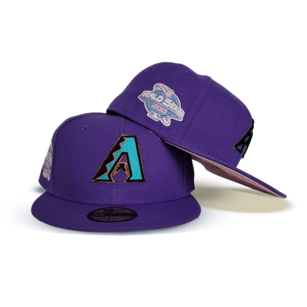 Purple Arizona Diamondbacks Pink Bottom 2002 World Series New Era 59Fifty Pop Sweat Fitted