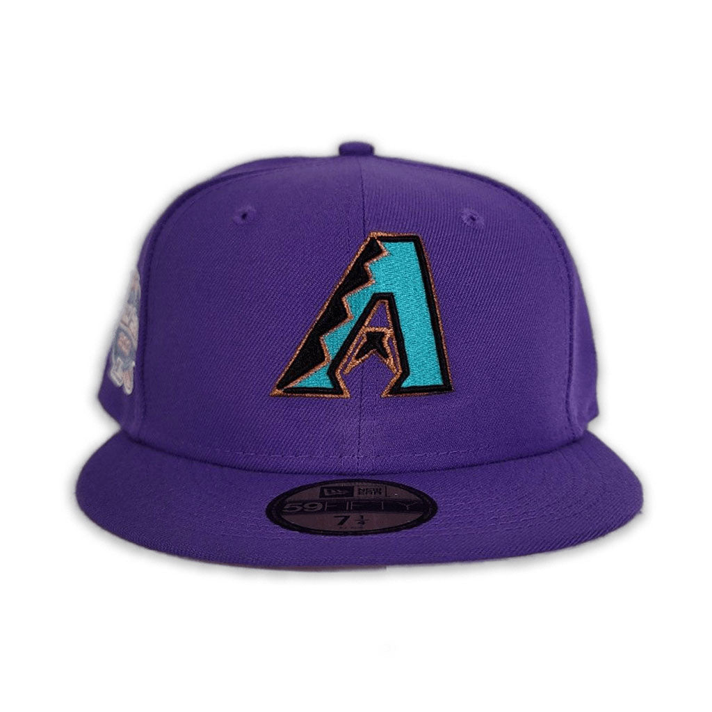 Purple Arizona Diamondbacks Pink Bottom 2002 World Series New Era 59Fifty Pop Sweat Fitted
