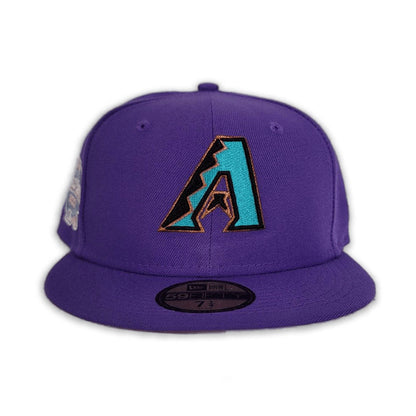 Purple Arizona Diamondbacks Pink Bottom 2002 World Series New Era 59Fifty Pop Sweat Fitted