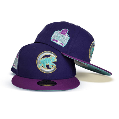 Purple Chicago Cubs Grape Purple Visor mint Bottom 2016 World Series Side Patch New Era 59Fifty Fitted