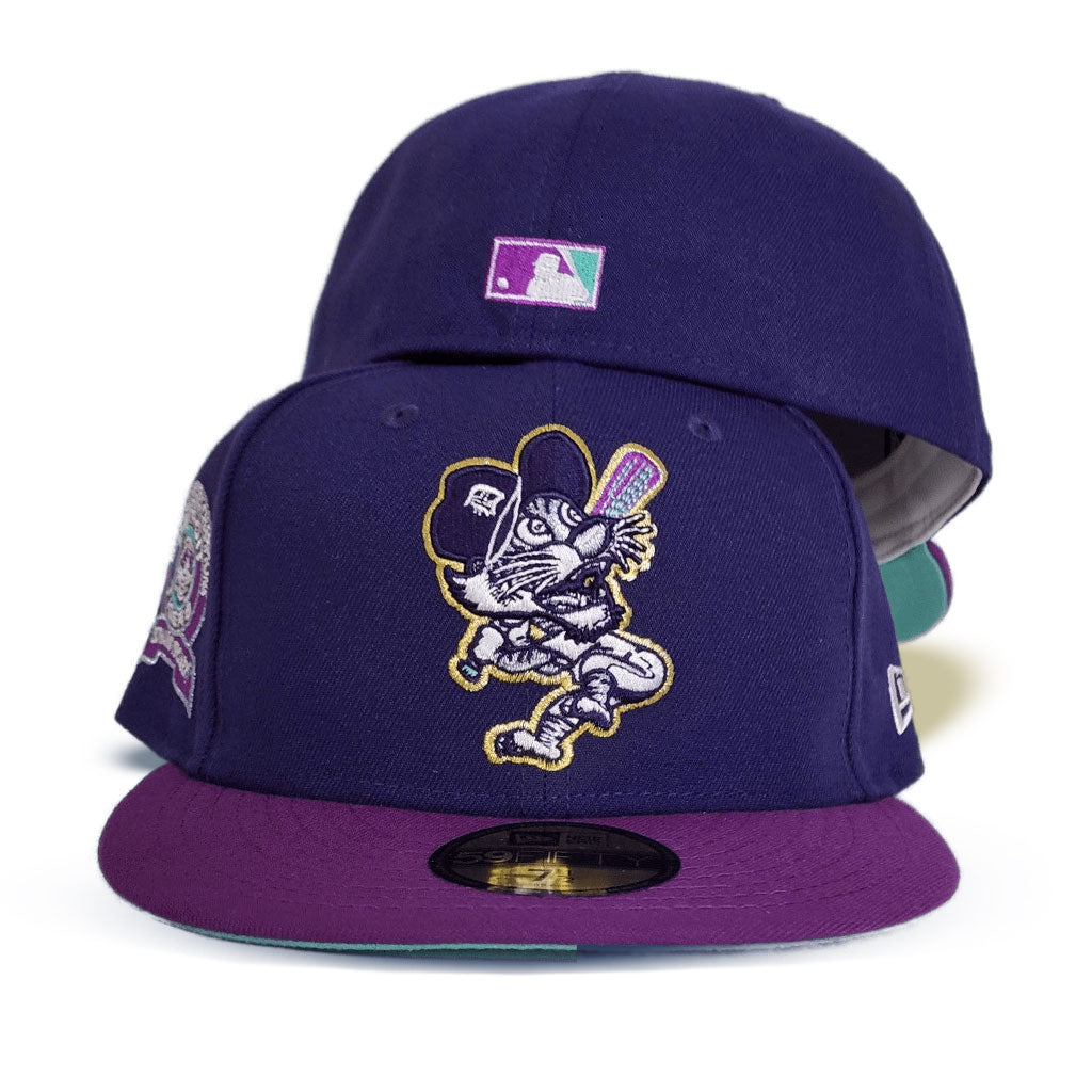 Purple Detroit Tigers Grape Purple Visor Mint Bottom 1968 World Champions Side Patch New Era 59Fifty Fitted