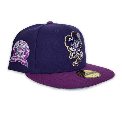 Purple Detroit Tigers Grape Purple Visor Mint Bottom 1968 World Champions Side Patch New Era 59Fifty Fitted