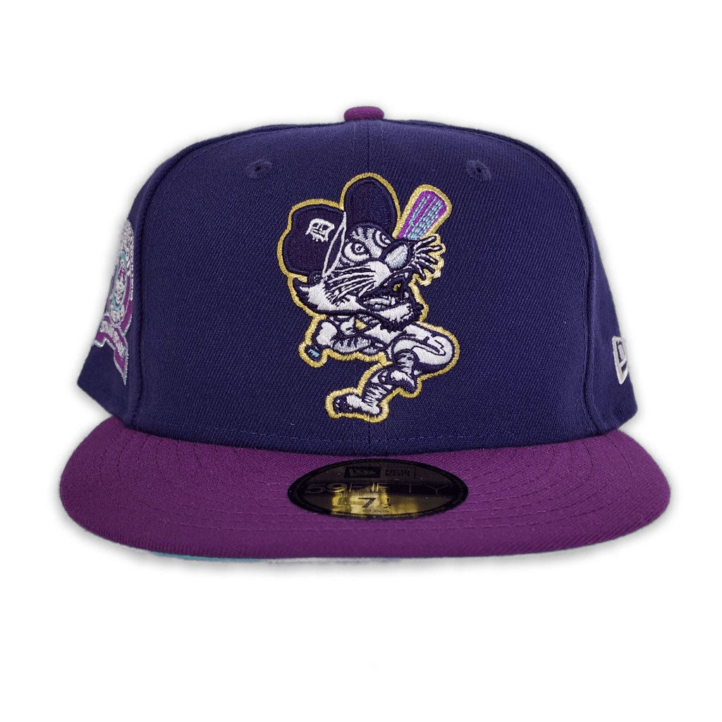 Purple Detroit Tigers Grape Purple Visor Mint Bottom 1968 World Champions Side Patch New Era 59Fifty Fitted