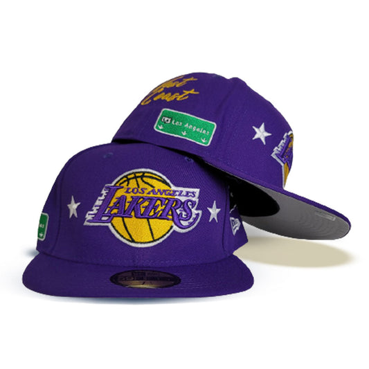 Purple Los Angeles Lakers Grey Bottom City Transit 59Fifty Fitted