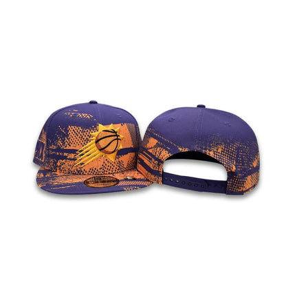 Purple Tip Off Phoenix Suns Gray Bottom NBA PHX Side Patch New Era 9Fifty Snapback