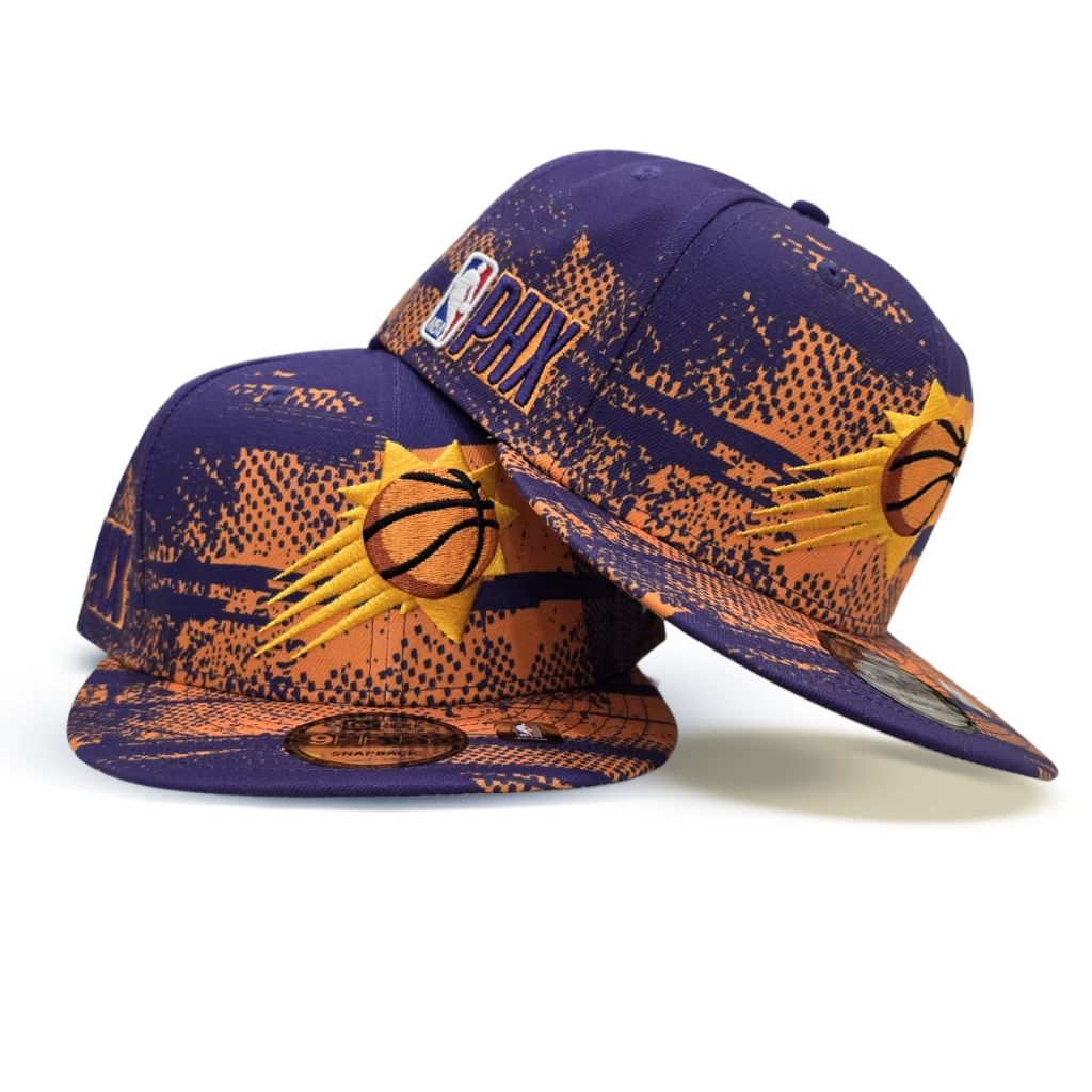 Purple Tip Off Phoenix Suns Gray Bottom NBA PHX Side Patch New Era 9Fifty Snapback