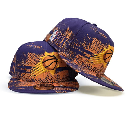 Purple Tip Off Phoenix Suns Gray Bottom NBA PHX Side Patch New Era 9Fifty Snapback