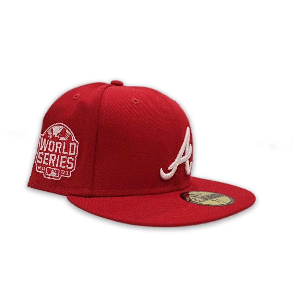 Red Atlanta Braves Gray Bottom 2021 World Series Side Patch New Era 59Fifty Fitted