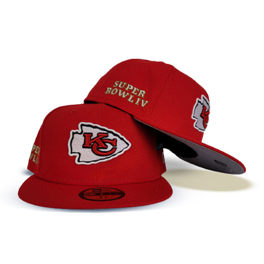 Red Kancas City Cheif Super Bowl XX Side Patch New Era 59Fifty Fitted