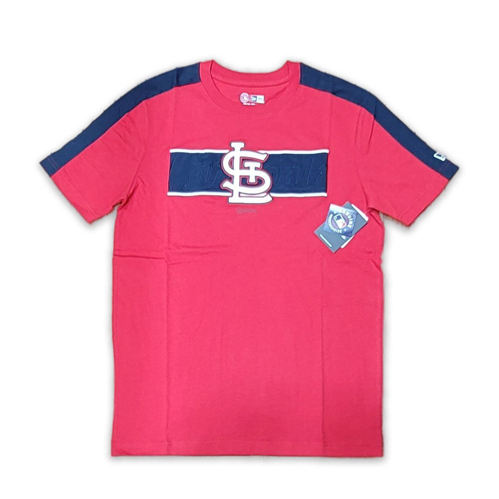 Red St. Louis Cardinals New Era Short Sleeve Team Taping T-shirt