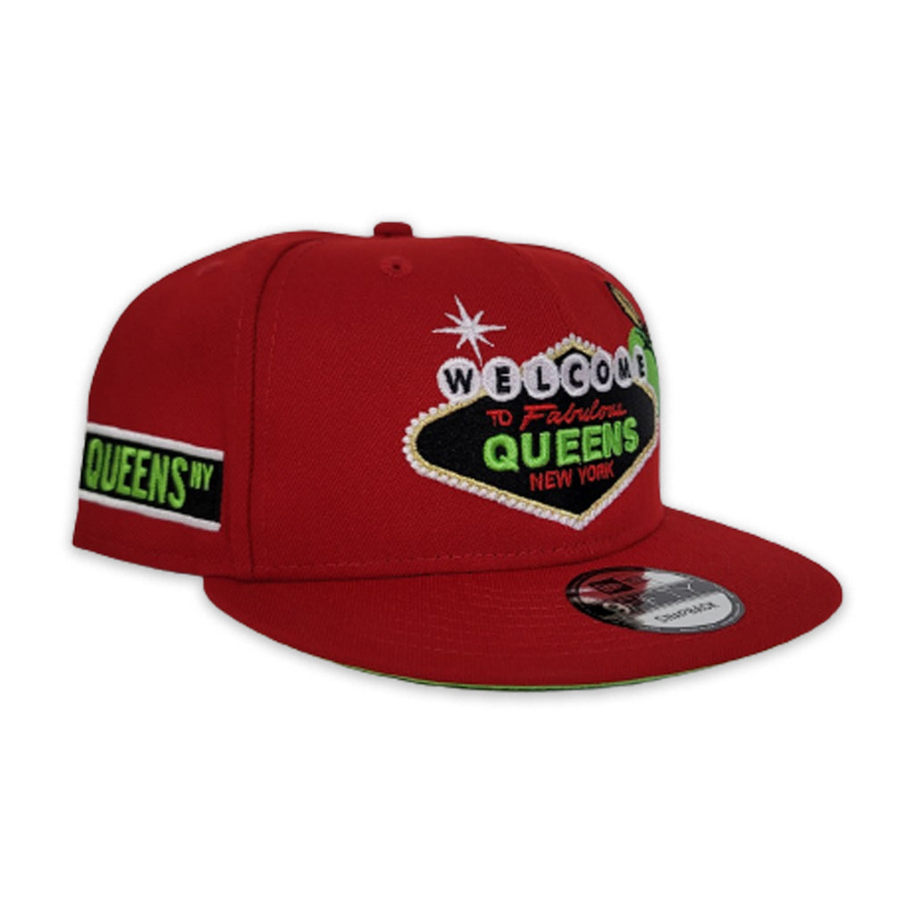 Red Welcome To Fabulous Queens Lime Green Bottom New Era 9Fifty Snapback