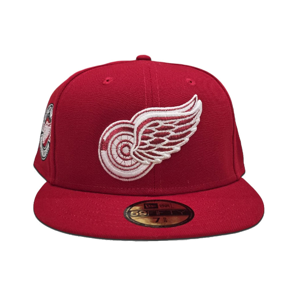 Red Detroit Red Wings Gray Bottom 1926 Inaugural Season Side Patch New Era 59Fifty Fitted