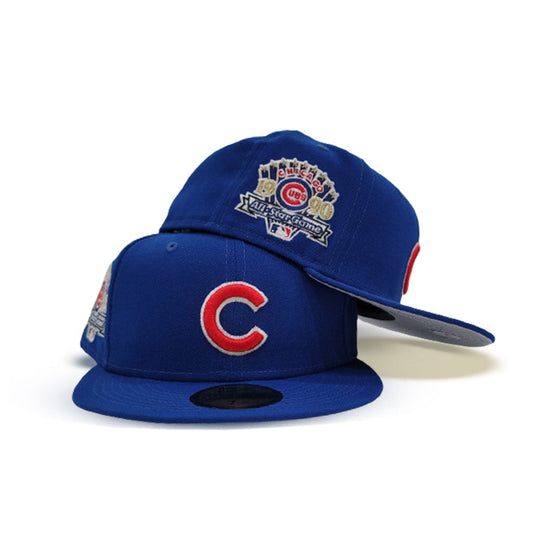 Royal Blue Chicago Cubs Gray Bottom 1990 All Star Game Side Patch New Era 59Fifty Fitted