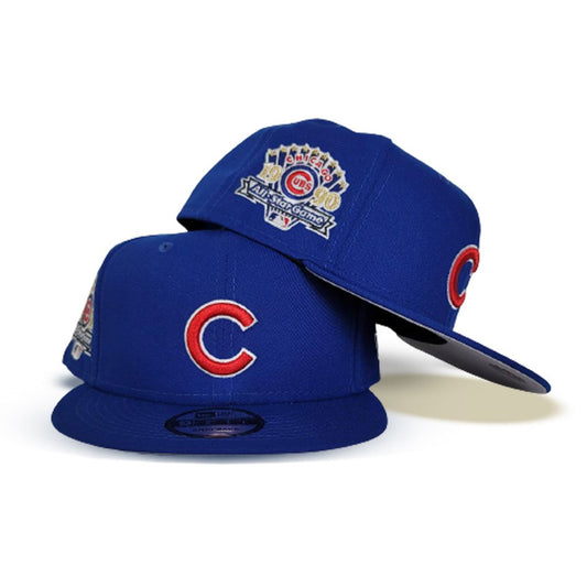 Royal Blue Chicago Cubs Gray Bottom 1990 All Star Game Side Patch New Era 9Fifty Snapback