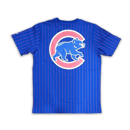Royal Blue Chicago Cubs Red Pinstripe New Era Short Sleeve T-shirt