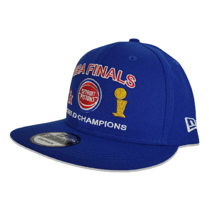 Royal Blue NBA Finals 3X World Champions Detroit Pistons New Era 9Fifty Snapback