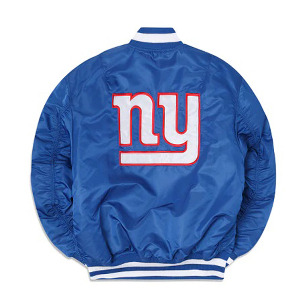 Royal Blue New York Giants Alpha Industries X New Era Reversible MA-1 Bomber Jacket