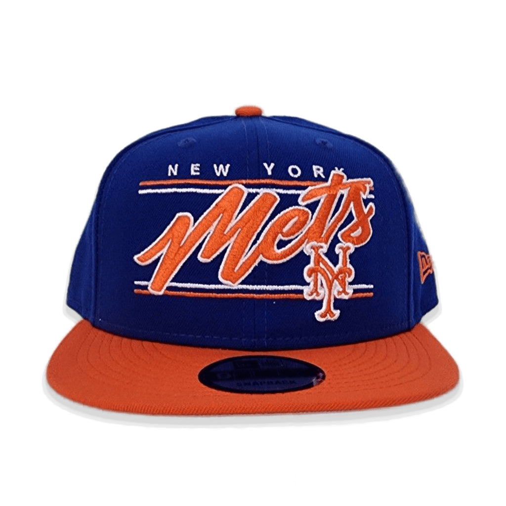 Royal Blue New York Mets Team Scrip Gray Bottom New Era 9Fifty Snapback