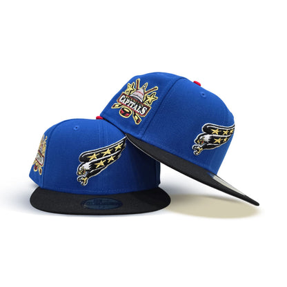 Royal Blue Washington Capitals Navy Blue Visor Gray Bottom Capitals Side Patch New Era 59Fifty Fitted
