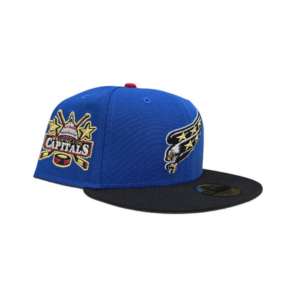Royal Blue Washington Capitals Navy Blue Visor Gray Bottom Capitals Side Patch New Era 59Fifty Fitted
