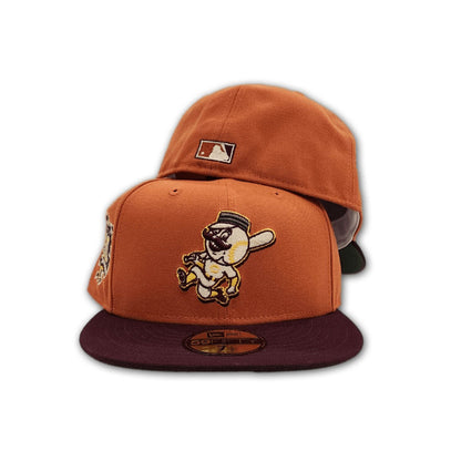 Rust Cincinnati Reds Maroon Visor Olive Green Bottom 150th Anniversary Side Patch New Era 59Fifty Fitted